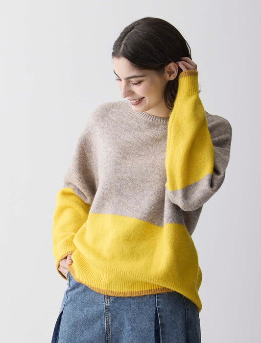 ＜Spoom＞エアリー配色ニット