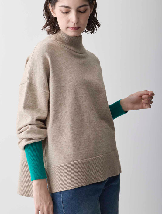 ＜Spoom＞配色袖ニット