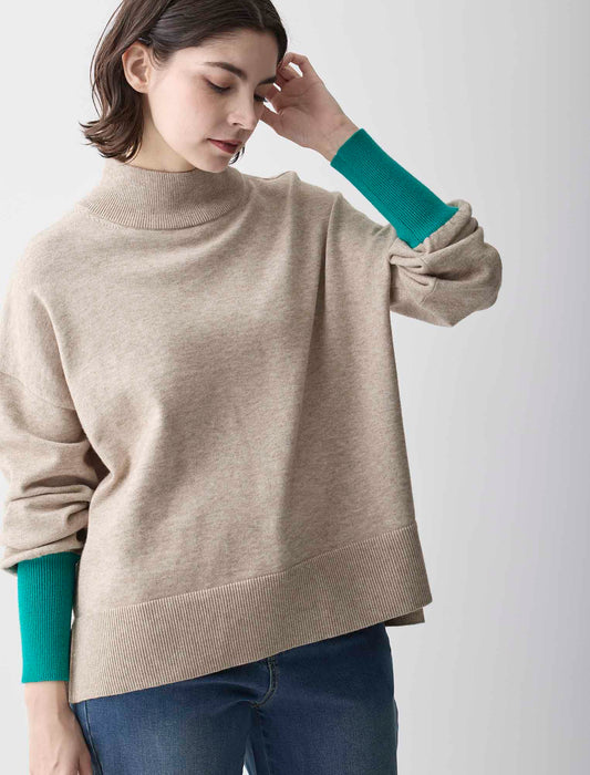＜Spoom＞配色袖ニット