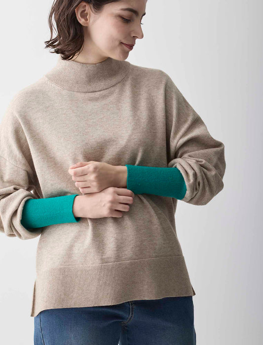 ＜Spoom＞配色袖ニット