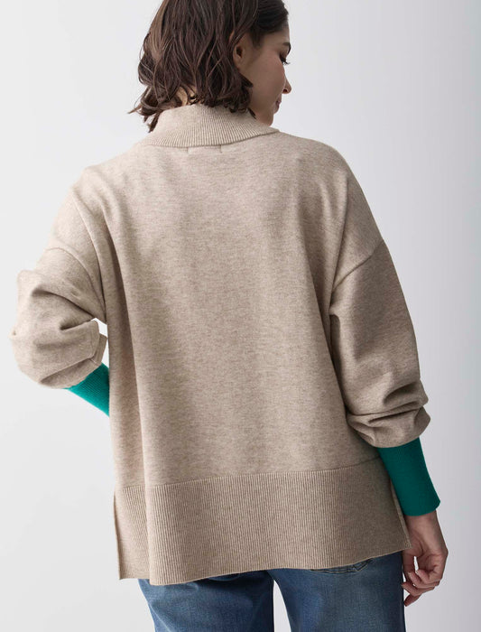 ＜Spoom＞配色袖ニット