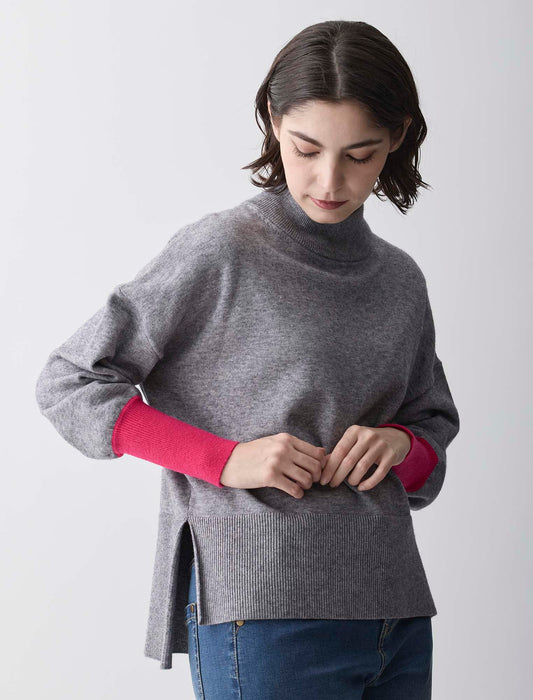 ＜Spoom＞配色袖ニット