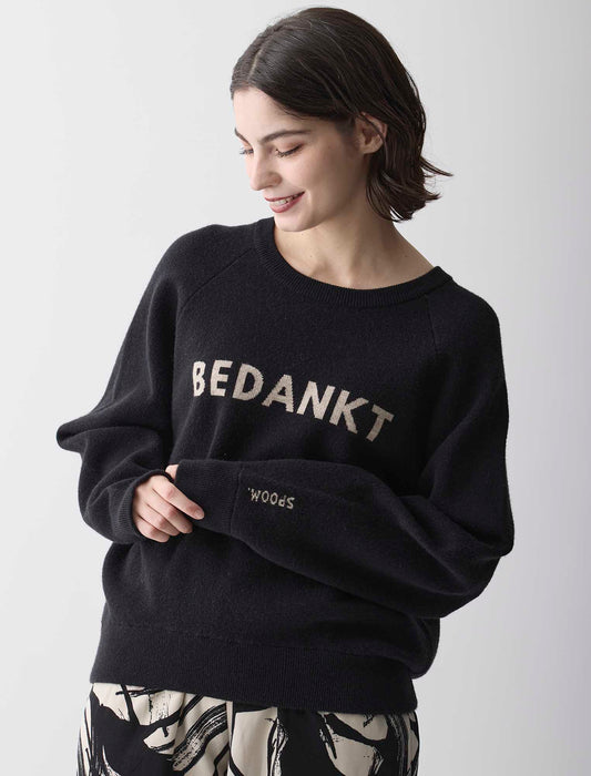 ＜Spoom＞ロゴジャカードニット