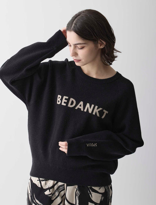 ＜Spoom＞ロゴジャカードニット