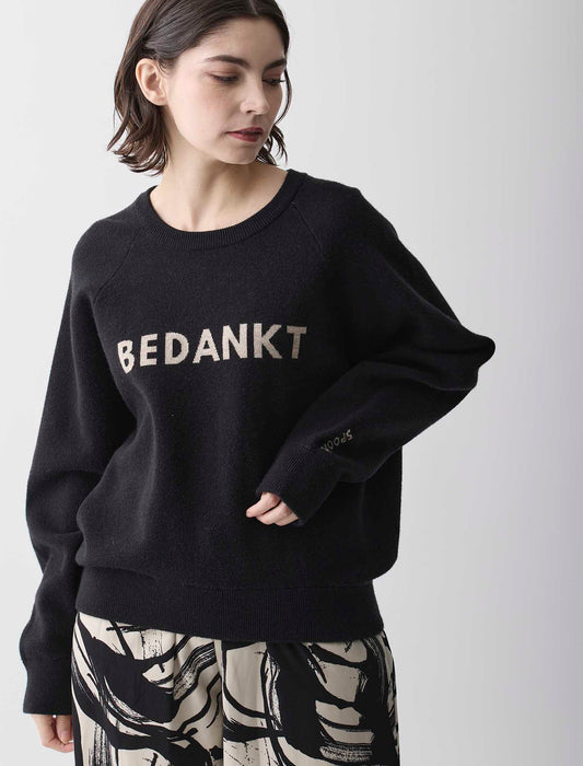 ＜Spoom＞ロゴジャカードニット