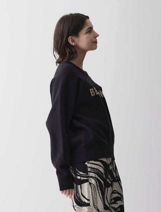 ＜Spoom＞ロゴジャカードニット