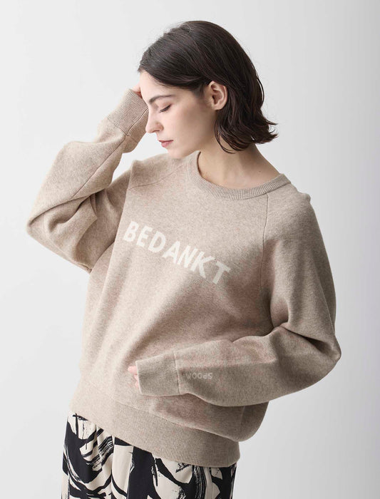 ＜Spoom＞ロゴジャカードニット