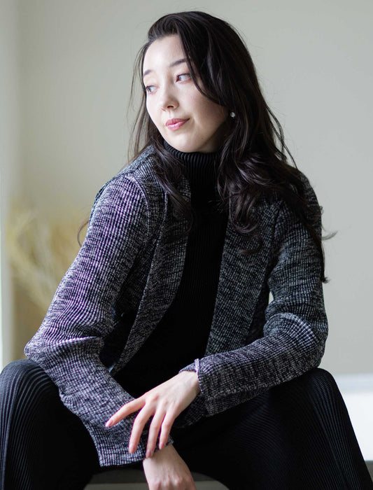 ＜SPECCHIO＞シャトルプリーツ ピークドラペル ダブルブレスト ジャケット