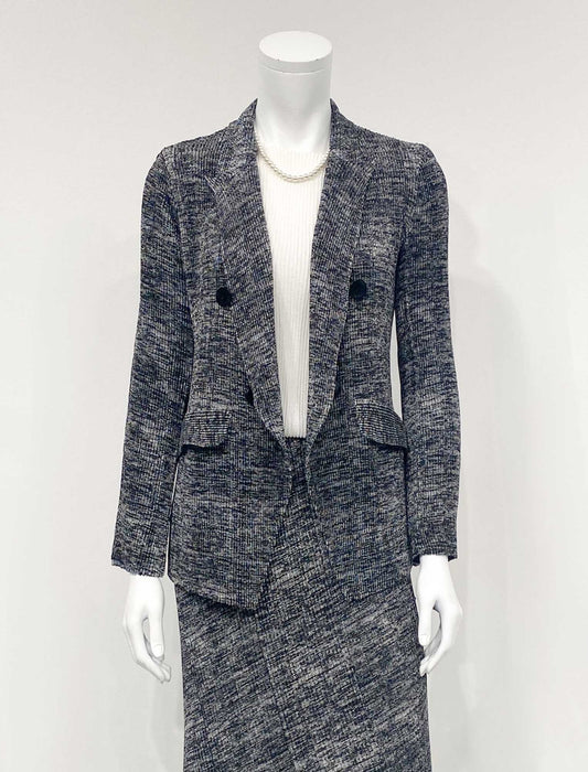 ＜SPECCHIO＞シャトルプリーツ ピークドラペル ダブルブレスト ジャケット