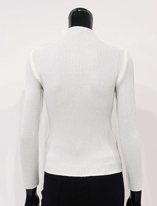 ＜SPECCHIO＞シャトルプリーツ ボトルネックプルオーバー