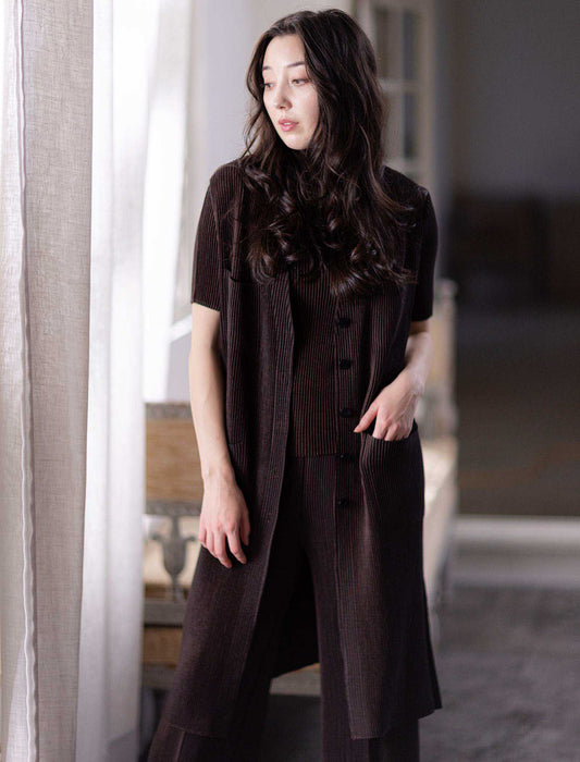 ＜SPECCHIO＞シャトルプリーツ 2wayワンピースベスト