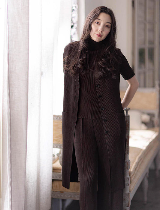 ＜SPECCHIO＞シャトルプリーツ 2wayワンピースベスト