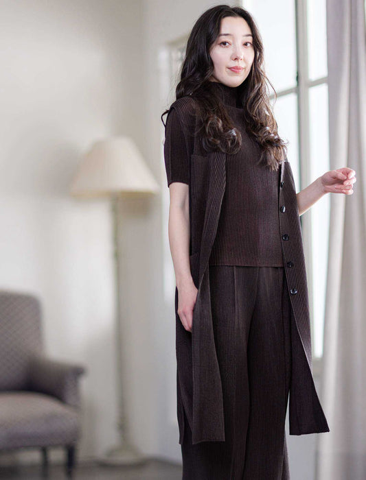 ＜SPECCHIO＞シャトルプリーツ 2wayワンピースベスト