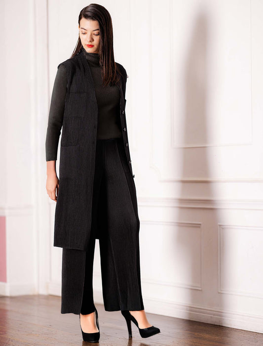 ＜SPECCHIO＞シャトルプリーツ 2wayワンピースベスト