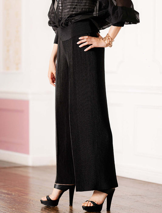 ＜SPECCHIO＞シャトル センターライン ストレートワイドパンツ