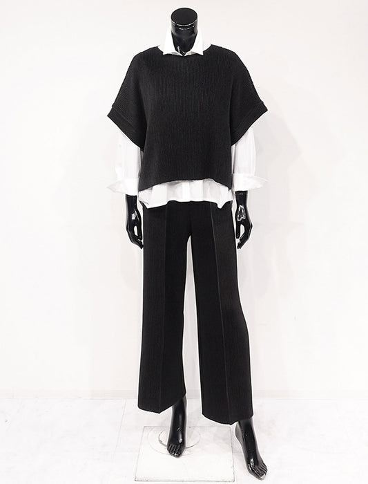 ＜SPECCHIO＞シャトル センターライン ストレートワイドパンツ