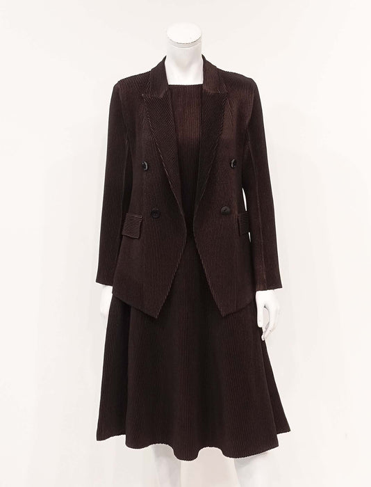 ＜SPECCHIO＞シャトルプリーツ ピークドラペル ダブルブレスト ジャケット