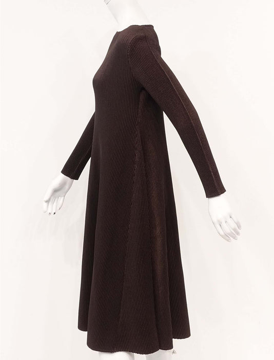 ＜SPECCHIO＞シャトルプリーツ Aラインドレス / 長袖