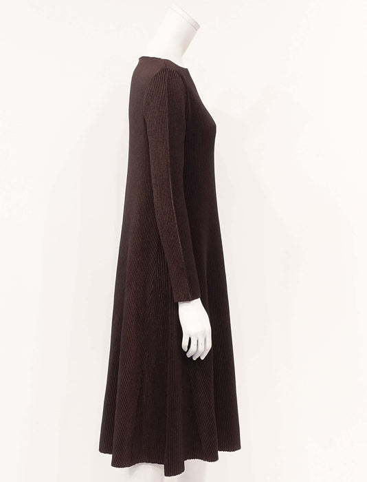 ＜SPECCHIO＞シャトルプリーツ Aラインドレス / 長袖