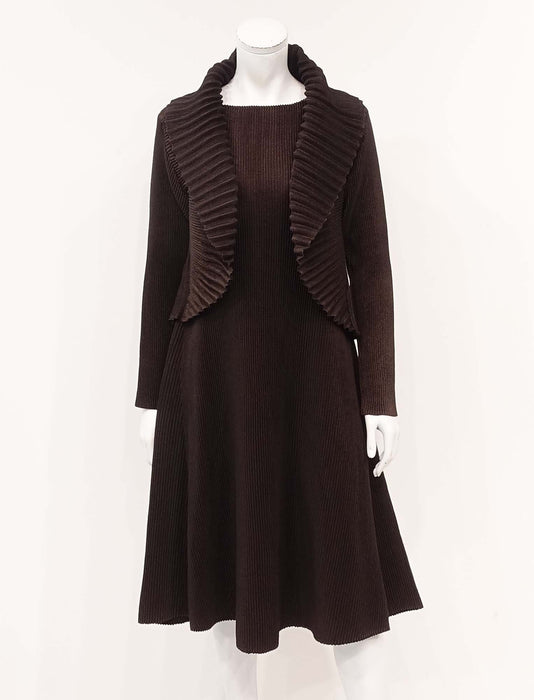 ＜SPECCHIO＞シャトルプリーツ Aラインドレス / 長袖