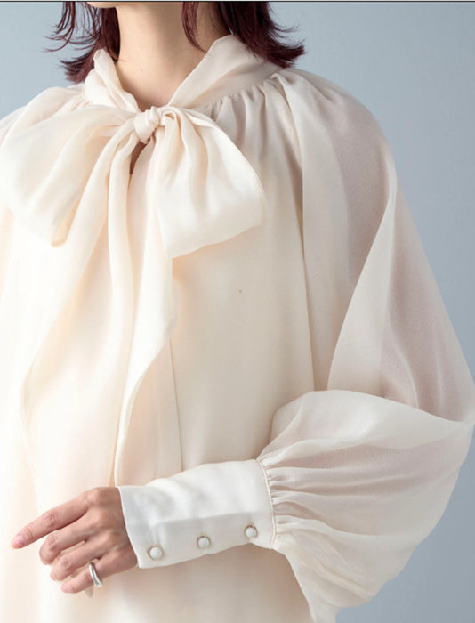 ビッグリボンブラウス