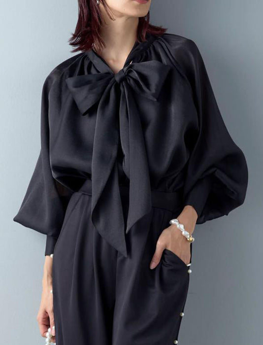 ビッグリボンブラウス