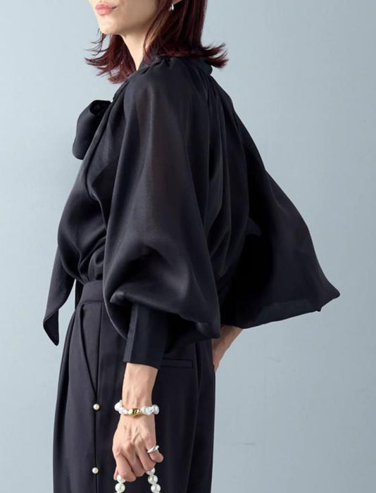 ビッグリボンブラウス