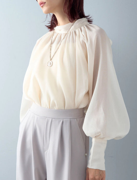 ビッグリボンブラウス