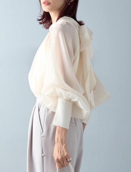 ビッグリボンブラウス