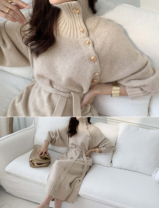 レトロニットドレス