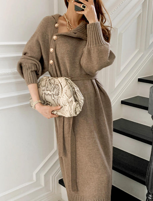 レトロニットドレス