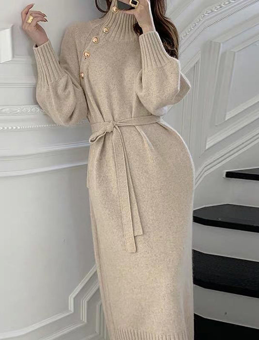 レトロニットドレス