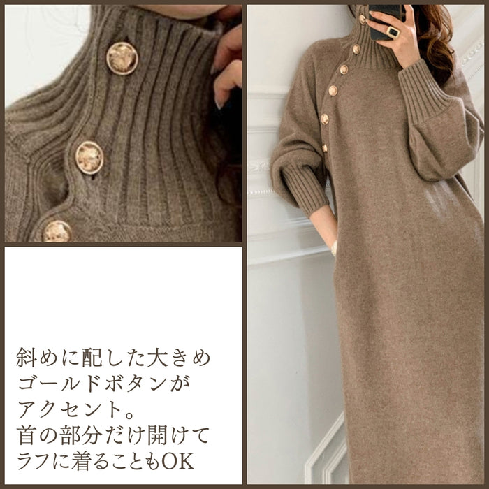 レトロニットドレス