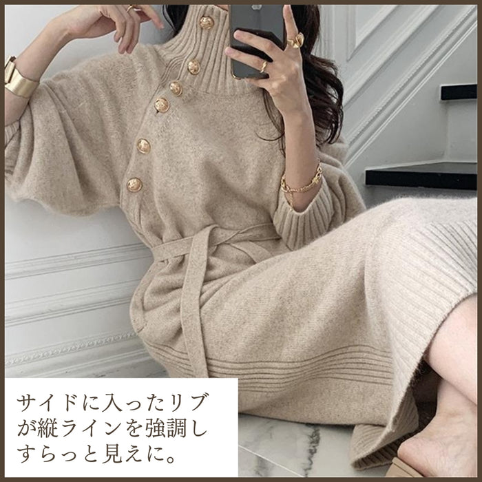 レトロニットドレス