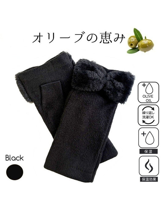 オリーブの恵みしっとり保湿ケア指切タイプグローブ