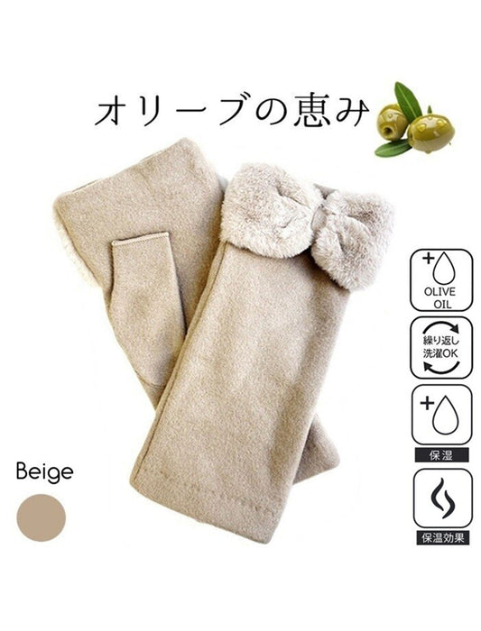 オリーブの恵みしっとり保湿ケア指切タイプグローブ
