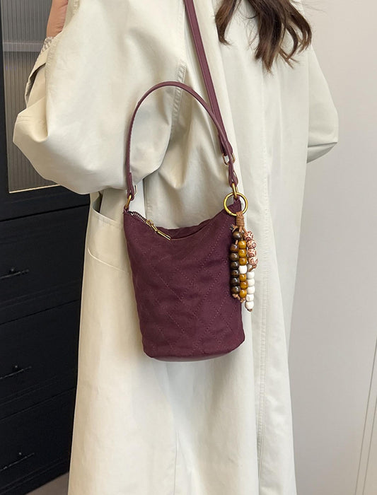 チャーム付きスエード風2wayバッグ