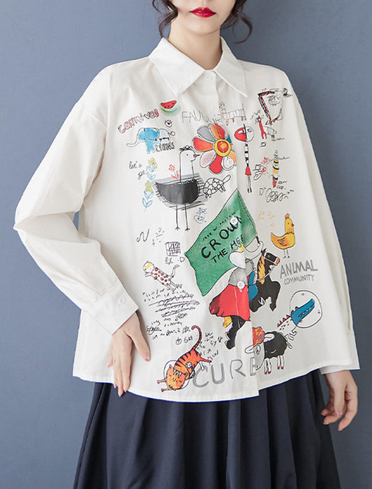 アートプリントシャツ