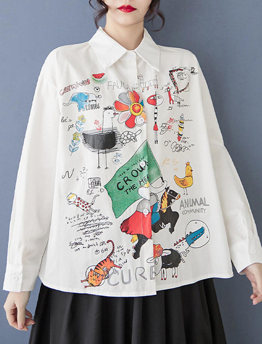 アートプリントシャツ