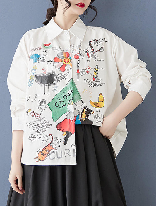 アートプリントシャツ