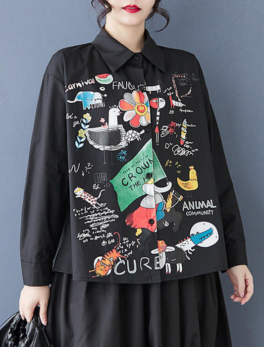 アートプリントシャツ
