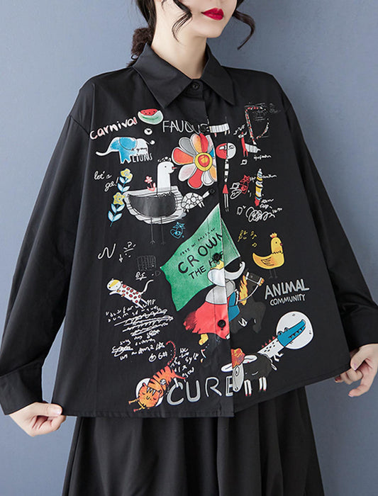 アートプリントシャツ