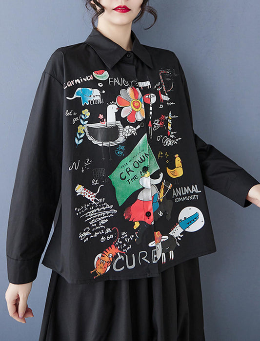 アートプリントシャツ