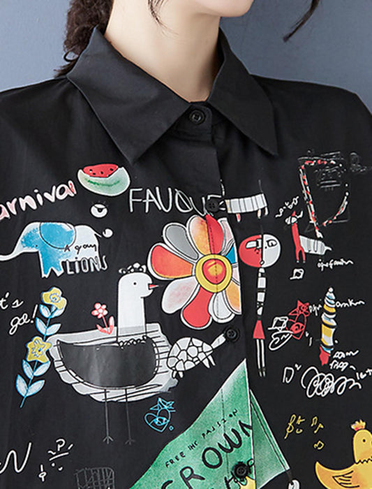 アートプリントシャツ