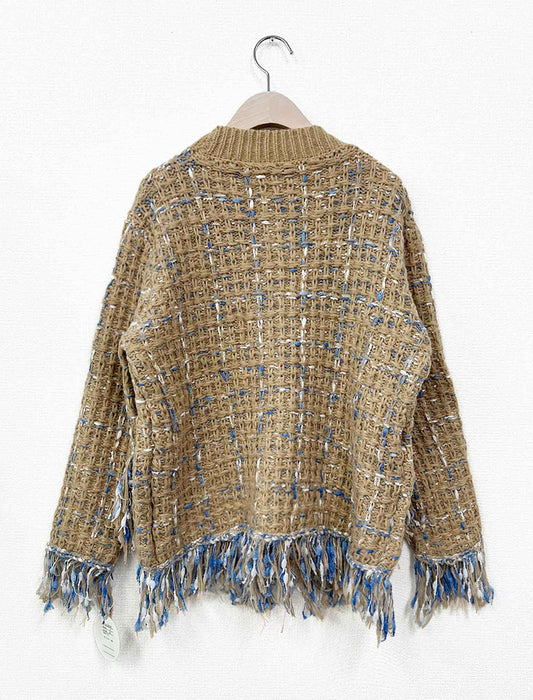 ツイードカーディガン