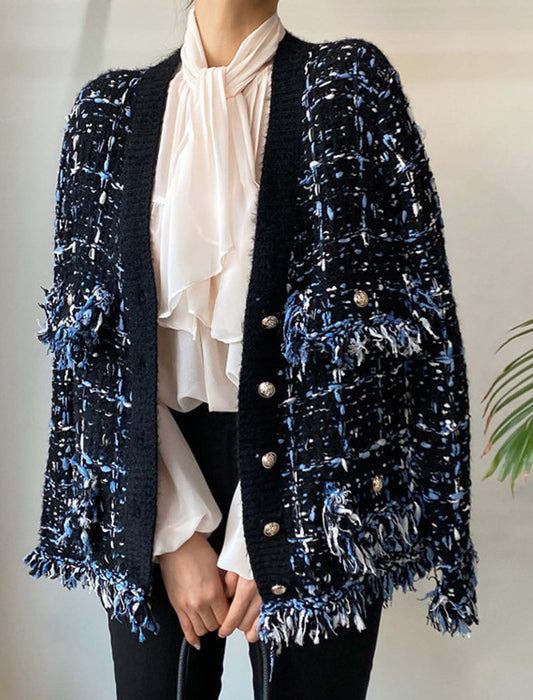 ツイードカーディガン