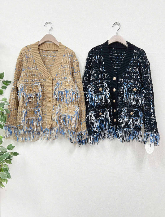 ツイードカーディガン