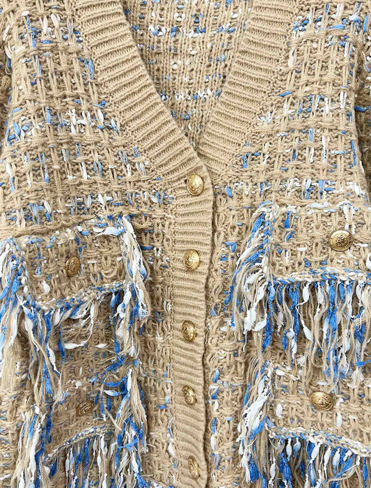 ツイードカーディガン