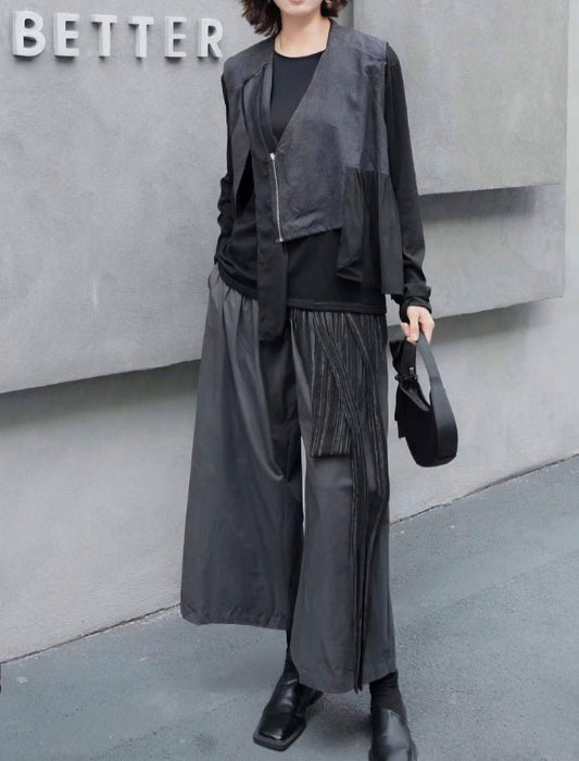 立体シルエットニュアンスパンツセットアップ