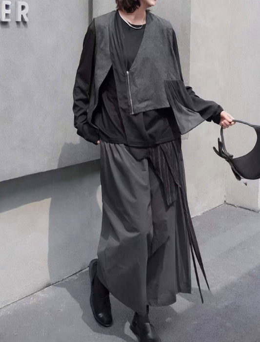 立体シルエットニュアンスパンツセットアップ